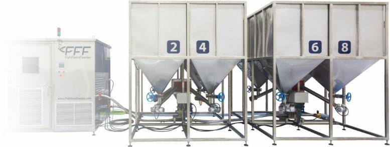 Custom made Silos aquaculture feeding systems. Fish Farm Feeder