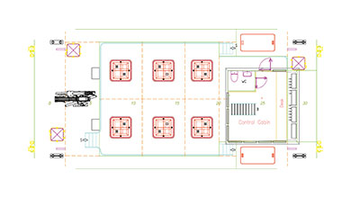 Feed barge drawings – top view