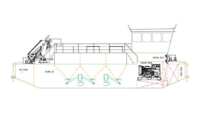 Feed barge profile drawings