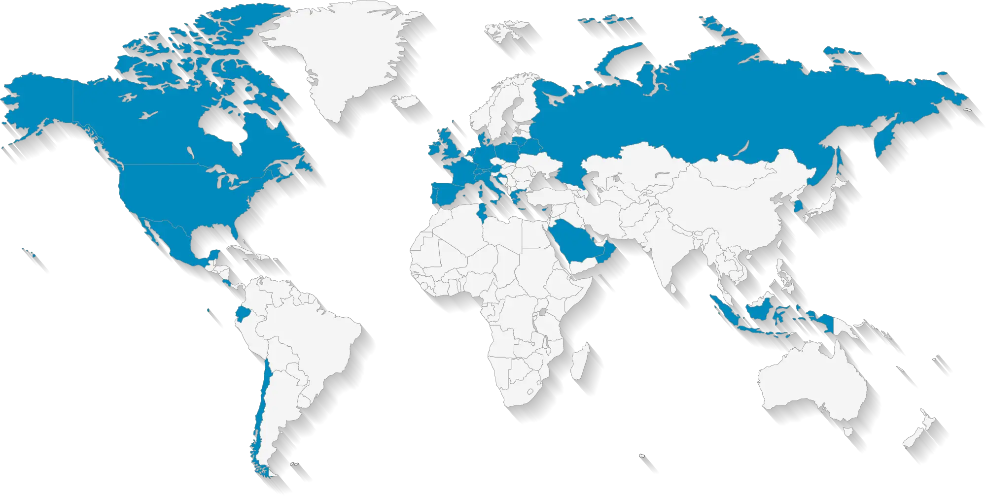 Projects Map Around Globe 20250416